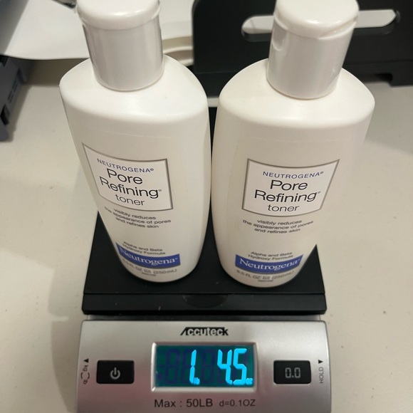 NEUTROGENA ~ PORE REFINING TONER ~ 8.5 OZ Lot Of 2 New And Full Cracked Lids - Picture 5 of 5